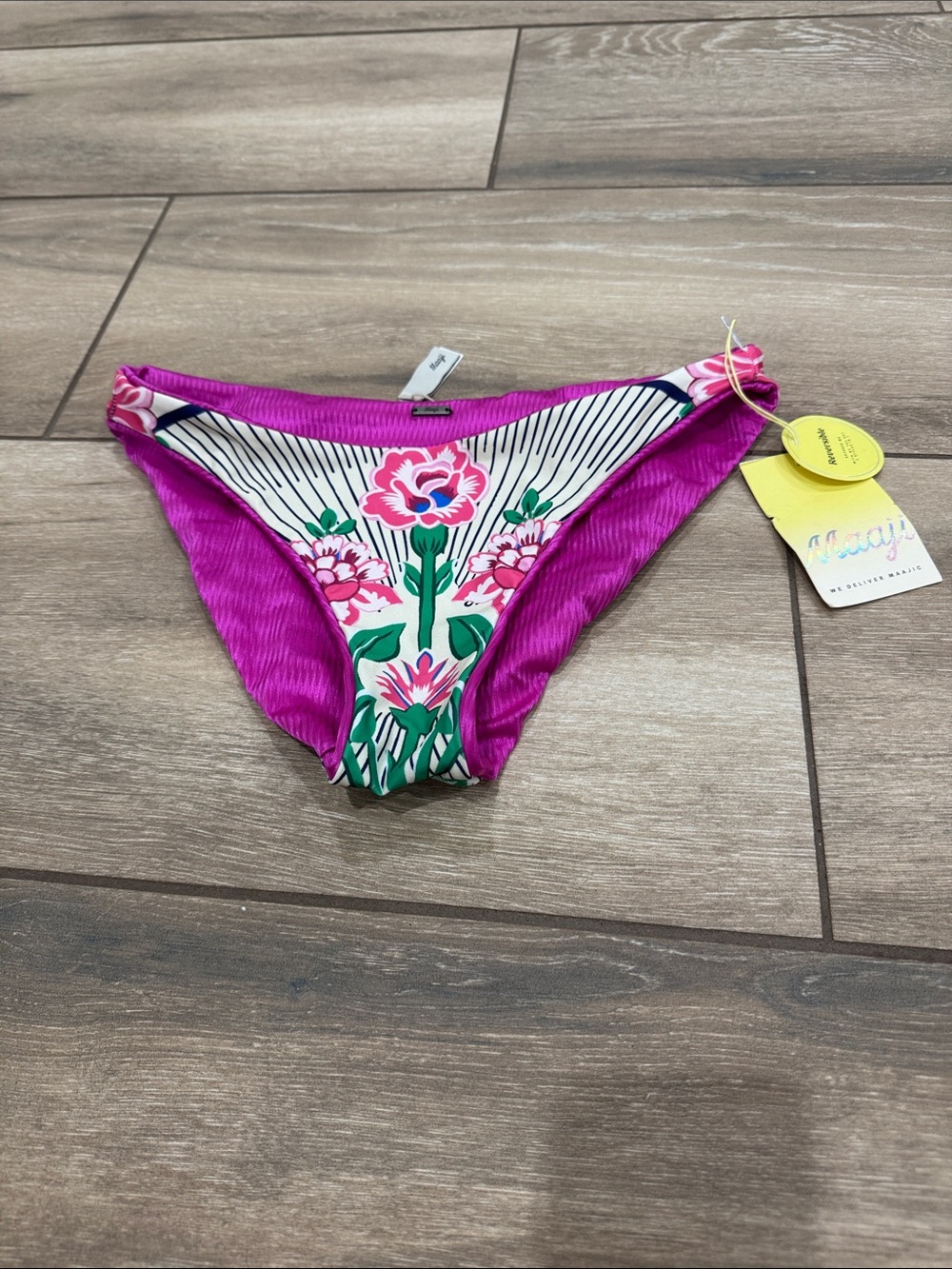 Maaji women’s Floral Purple Bikini Bottoms